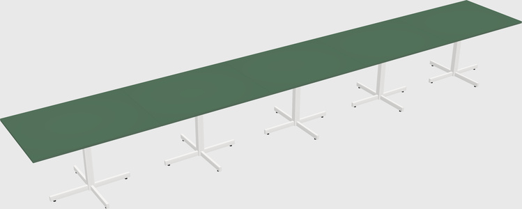 Table with metal base