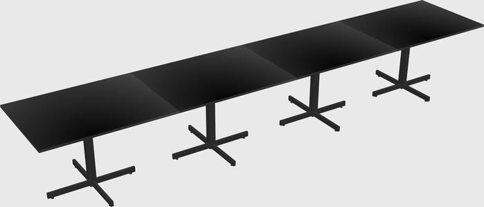 Table with metal base