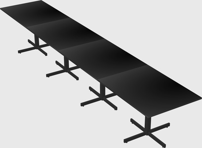 Table with metal base