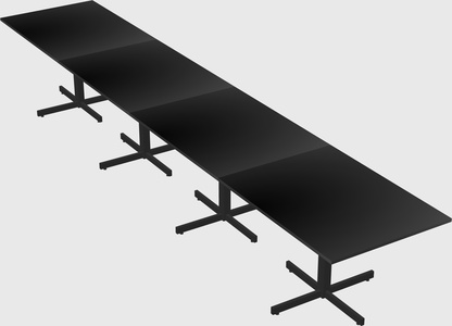 Table with metal base