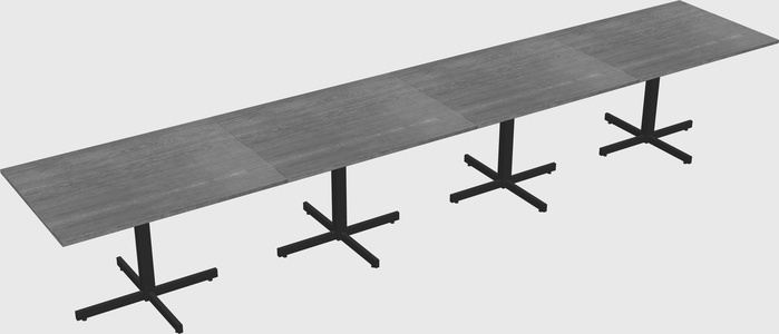 Table with metal base
