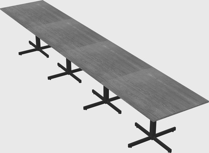 Table with metal base