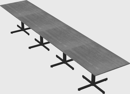 Table with metal base