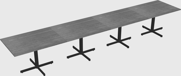 Table with metal base