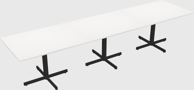 Table with metal base
