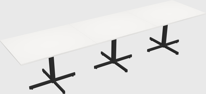 Table with metal base