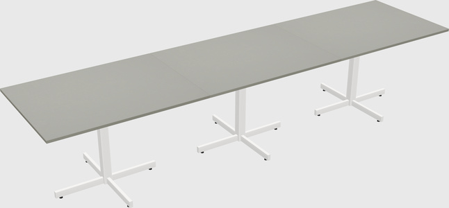 Table with metal base