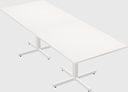 Table with metal base