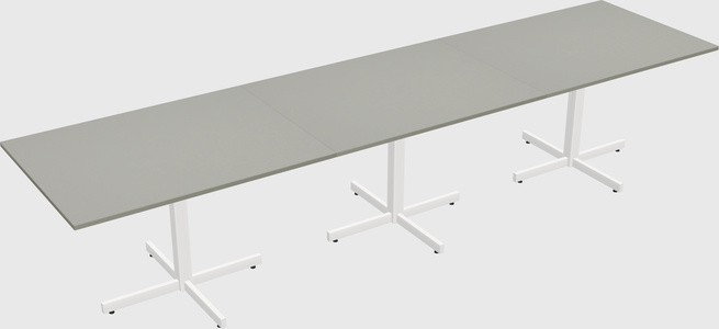 Table with metal base