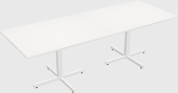 Table with metal base