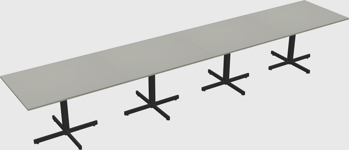 Table with metal base