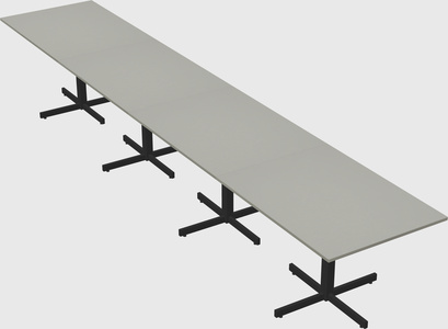 Table with metal base