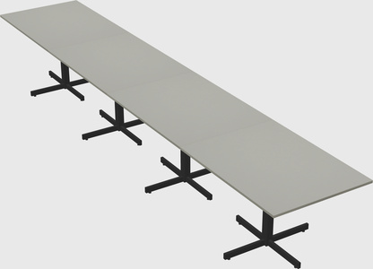 Table with metal base