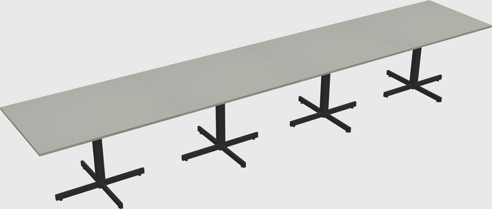 Table with metal base