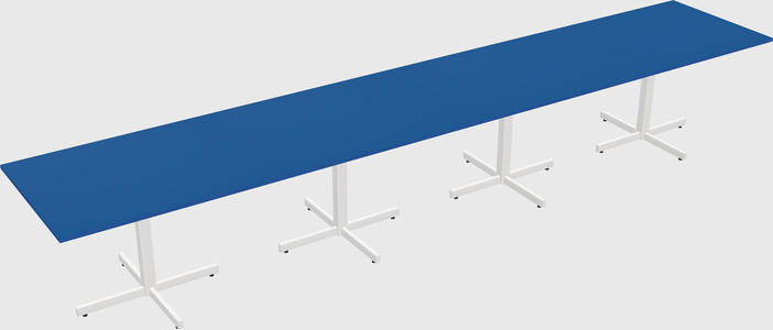 Table with metal base