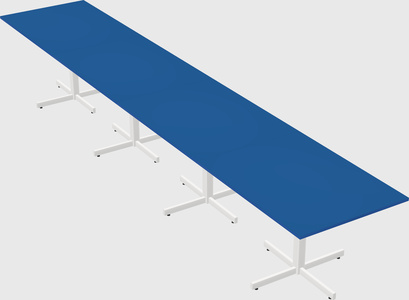 Table with metal base