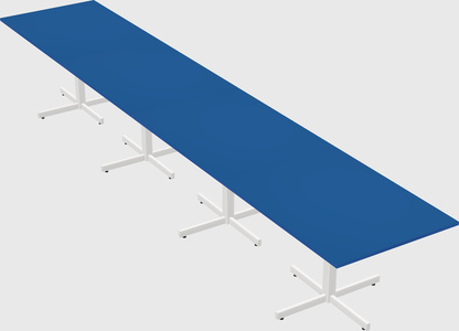 Table with metal base