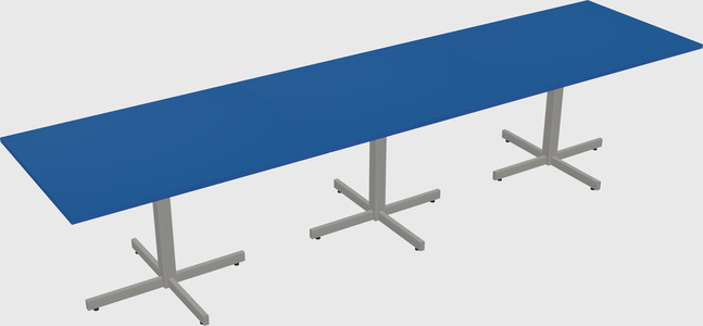 Table with metal base