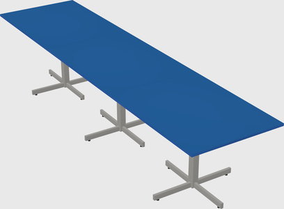 Table with metal base