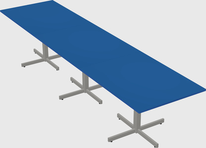 Table with metal base