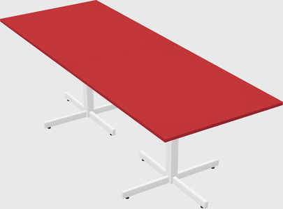 Table with metal base