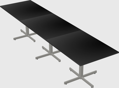 Table with metal base