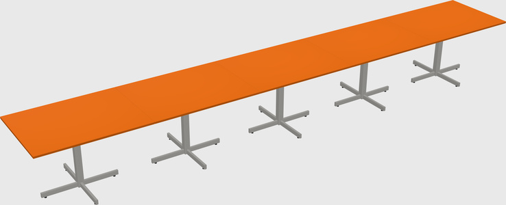 Table with metal base