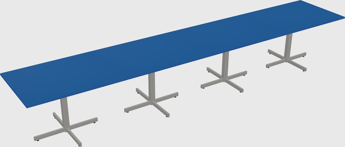 Table with metal base
