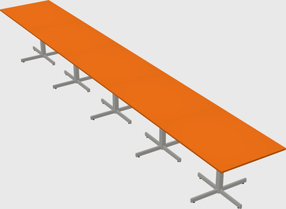 Table with metal base