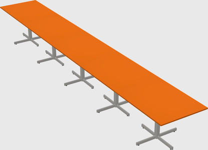 Table with metal base