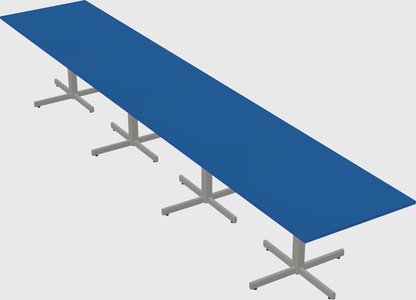 Table with metal base