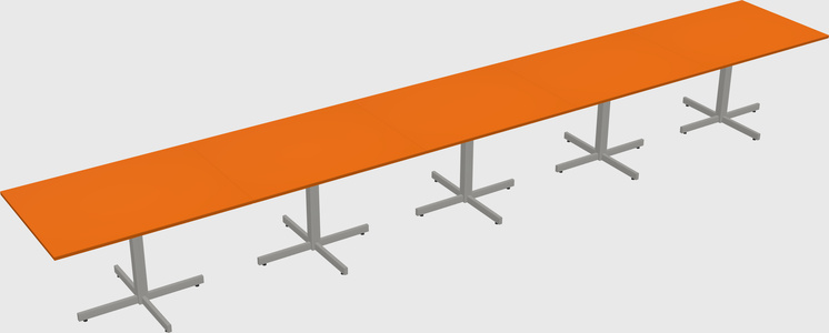 Table with metal base