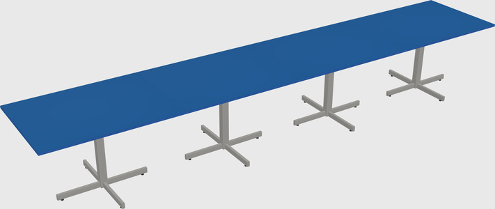 Table with metal base
