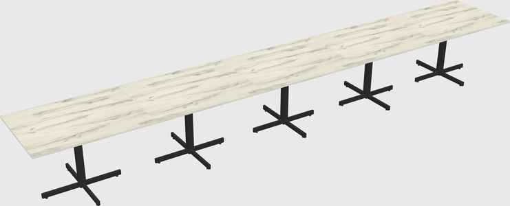 Table with metal base