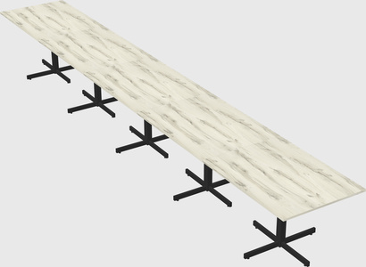 Table with metal base