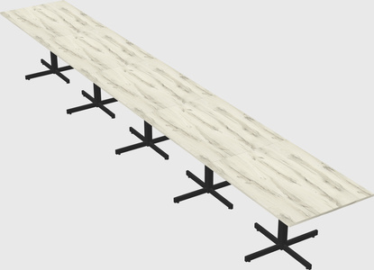 Table with metal base