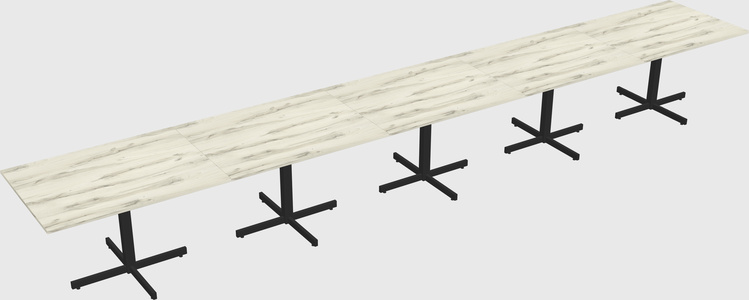 Table with metal base