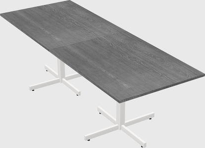 Table with metal base