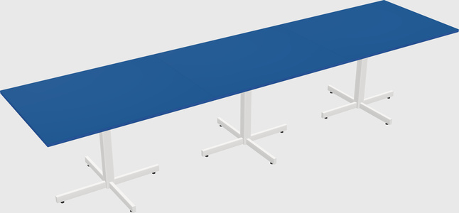 Table with metal base