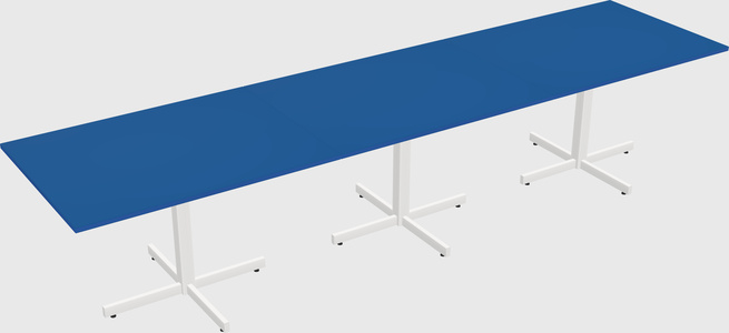 Table with metal base