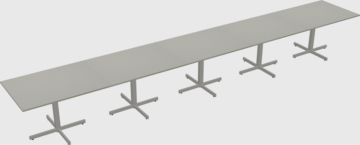 Table with metal base