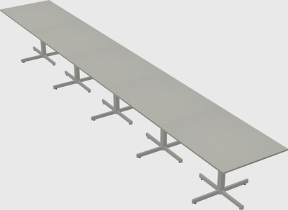 Table with metal base