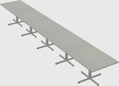 Table with metal base