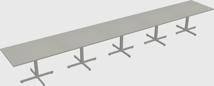 Table with metal base
