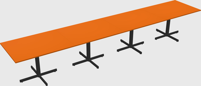Table with metal base