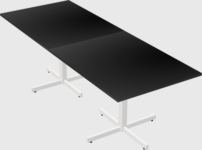 Table with metal base