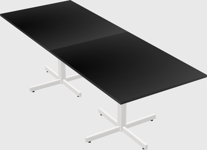 Table with metal base
