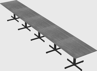 Table with metal base