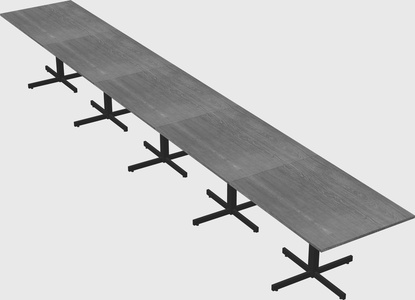 Table with metal base
