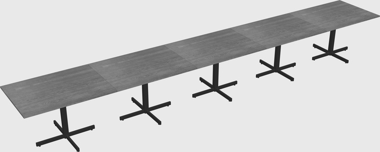 Table with metal base